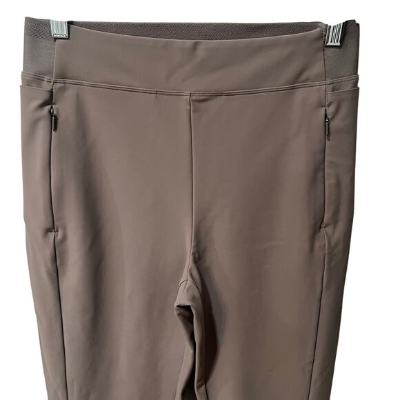 ATHLETA | Stellar Tight Legging Zip Ankle Skinny Pants Taupe Size 10 - Picture 3 of 9